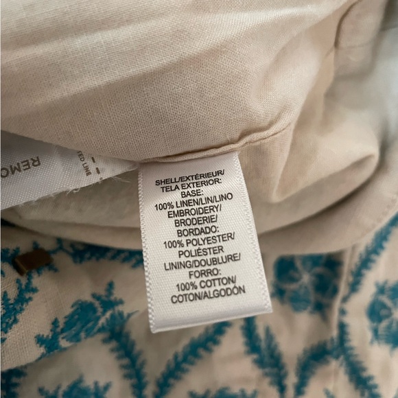 Ann Taylor LOFT Embroidered Floral Linen Riviera Shorts - Picture 4 of 6